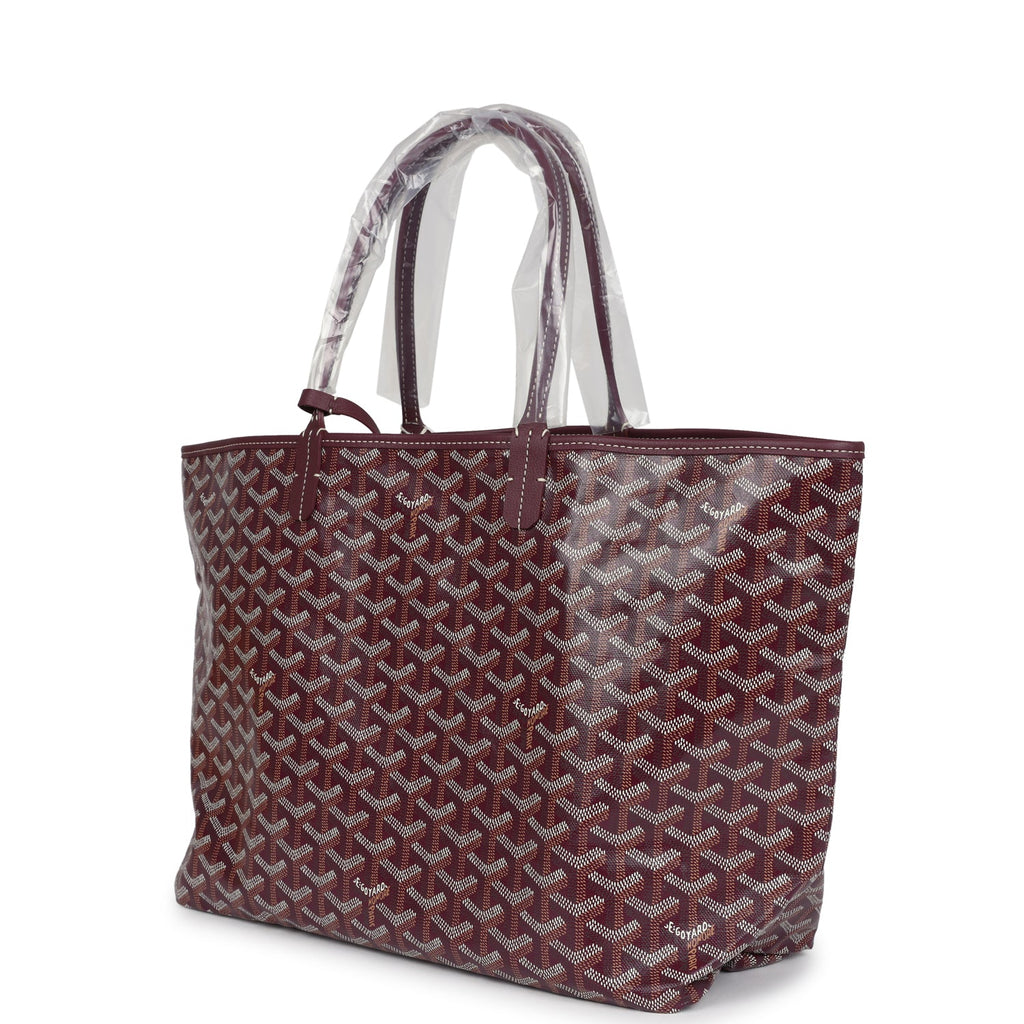 Goyard Goyardine Canvas Burgundy Saint Louis PM Tote Palladium Hardware - Image 6