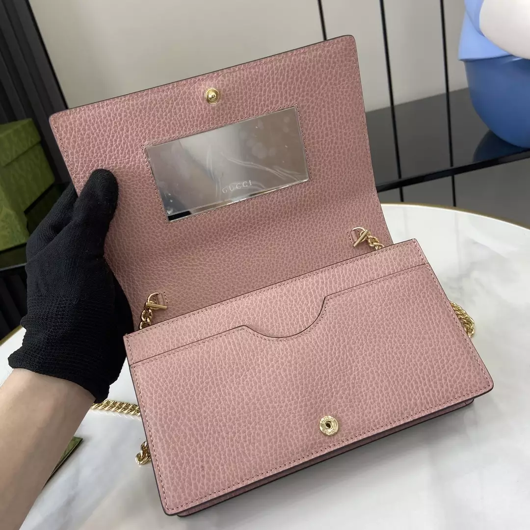 GG Marmont Chain Wallet in Ebony Supreme - Repbags.ru - Image 9