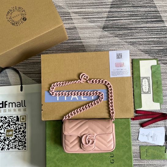 GG Marmont belt bag Light pink chevron - Image 3