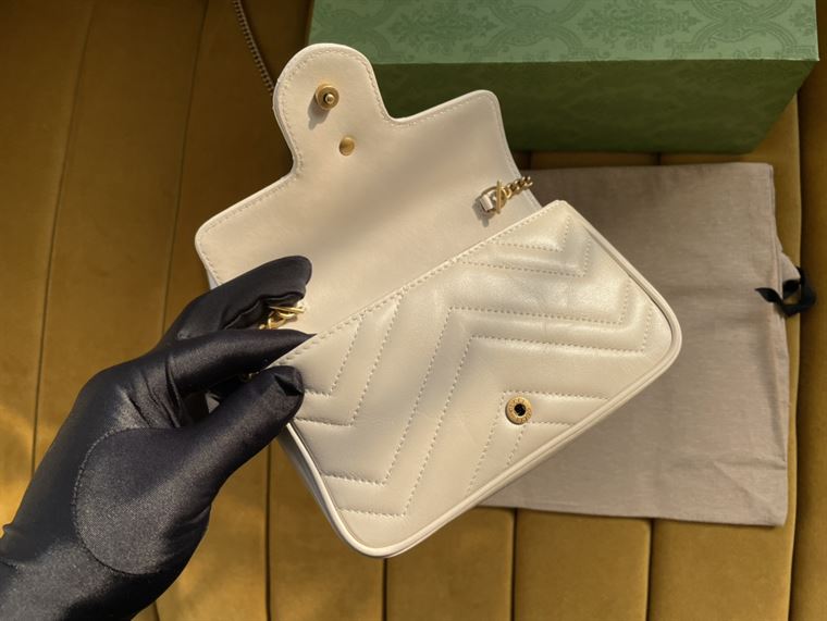 GG Marmont leather super mini bag White - Image 6
