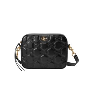 GG Matelassé small bag Black leather - GB078