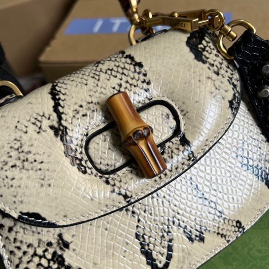 Gucci Bamboo 1947 python mini bag - Image 7