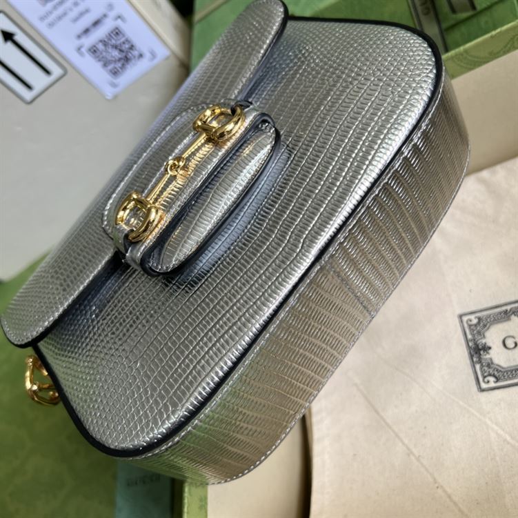 Gucci Horsebit 1955 lizard mini bag - Image 11