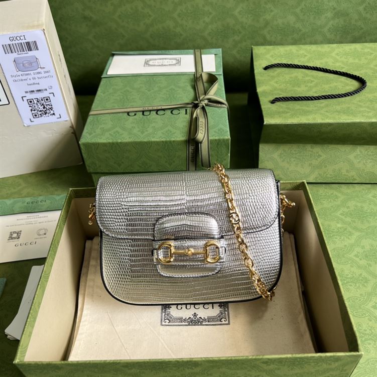 Gucci Horsebit 1955 lizard mini bag - Image 3