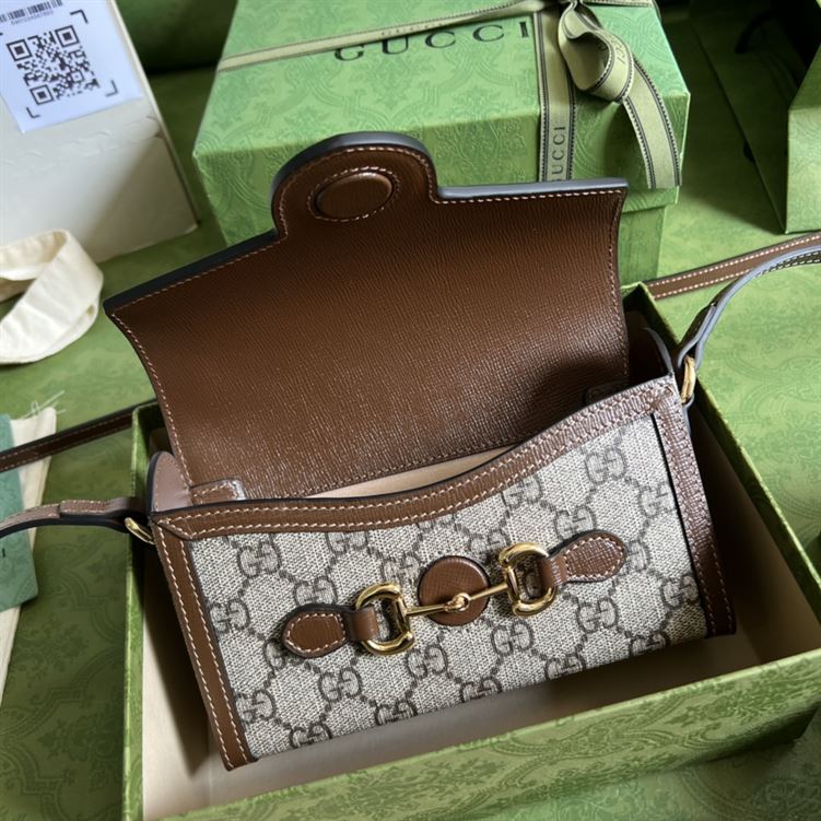 Gucci Horsebit 1955 mini bag Beige and ebony - Image 7