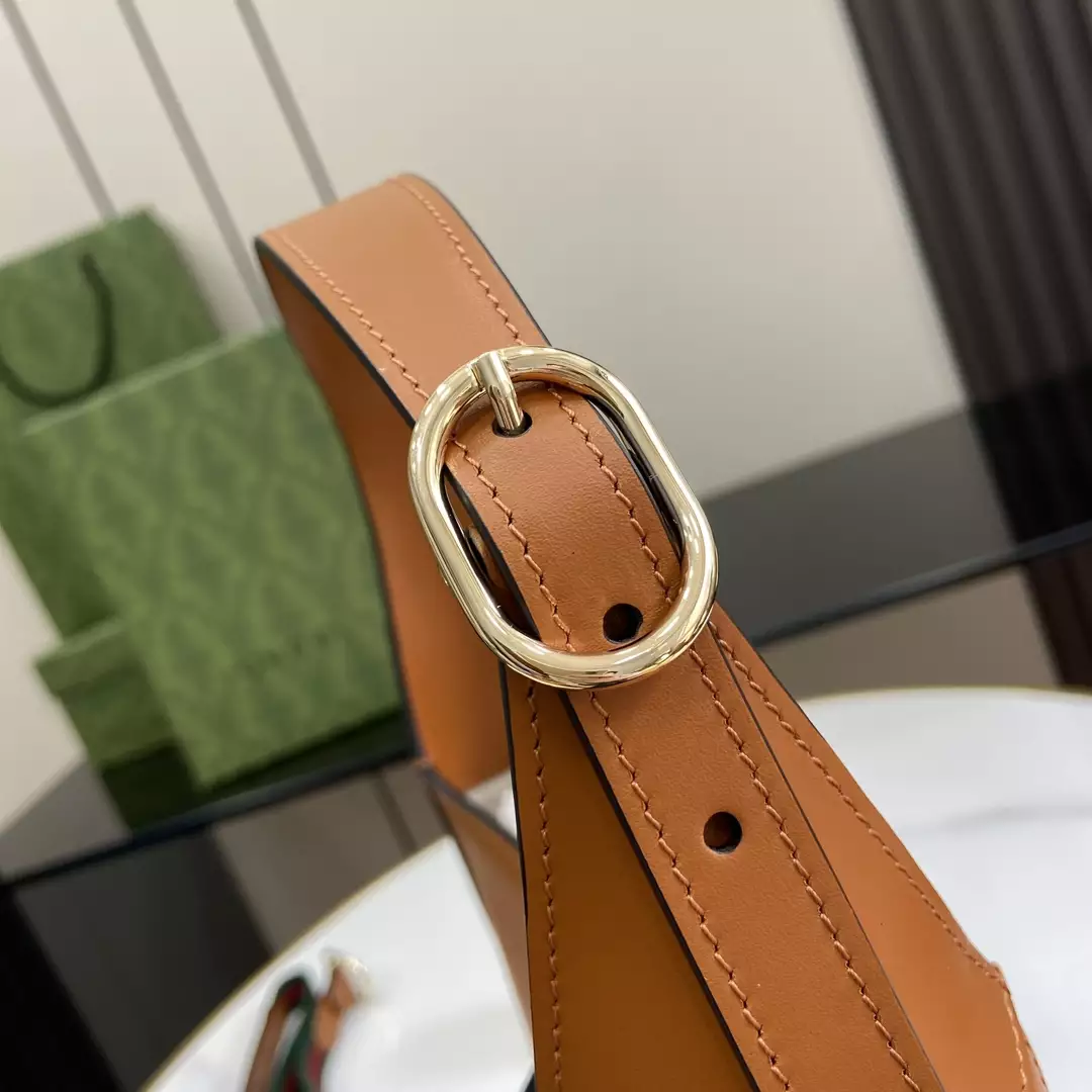 Gucci Jackie Small Shoulder Bag Brown Leather - Repbags.ru - Image 6