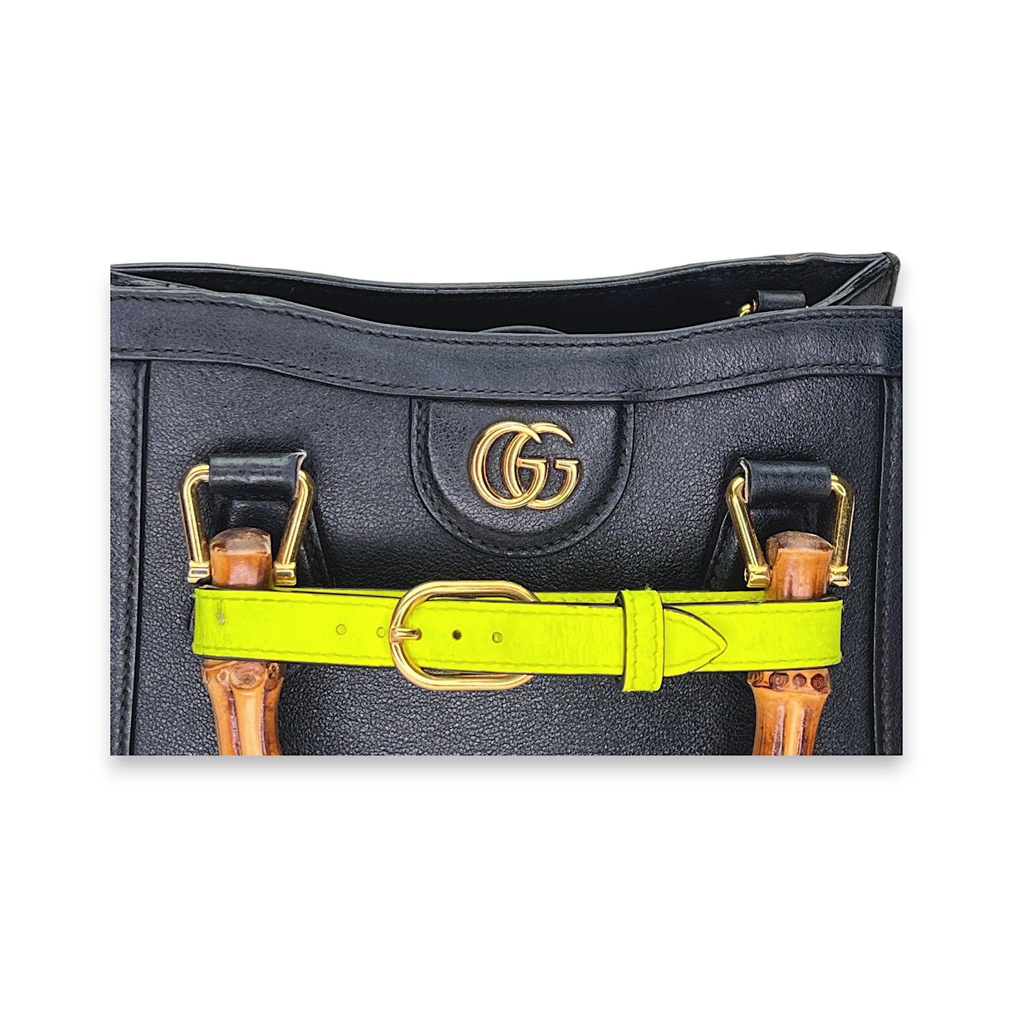 Bamboo Diana mini Black Crossbody Bag in Calfskin, Gold hardware - Image 6