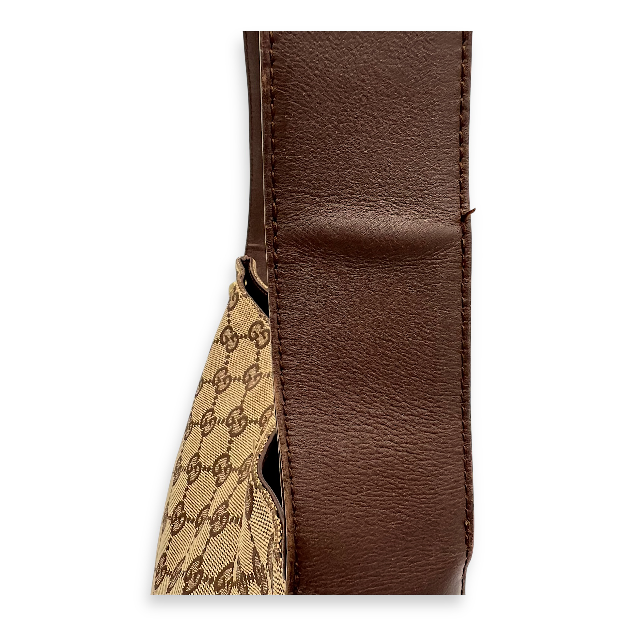 GG Shoulder Bag Brown in Canvas, Gold hardware - Image 12