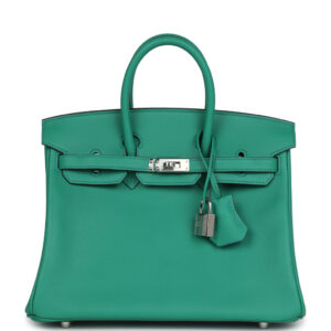 Hermes Birkin 25 Vert Vertigo Verso Swift Palladium Hardware