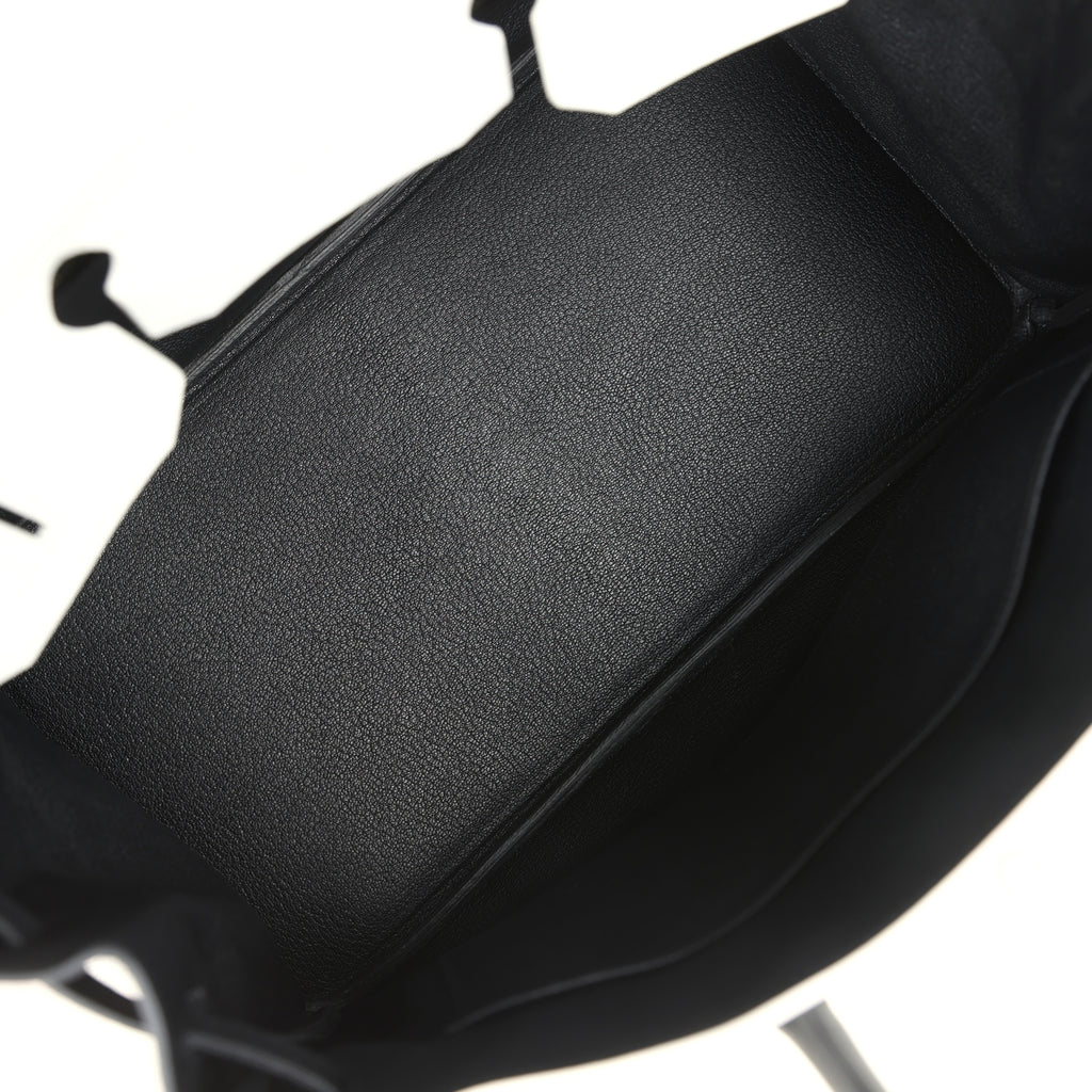 Hermes Special Order (HSS) Birkin 35 White and Black Clemence Brushed Gold Hardware - Image 9