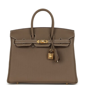 Hermes Birkin 25 Etoupe Togo Gold Hardware