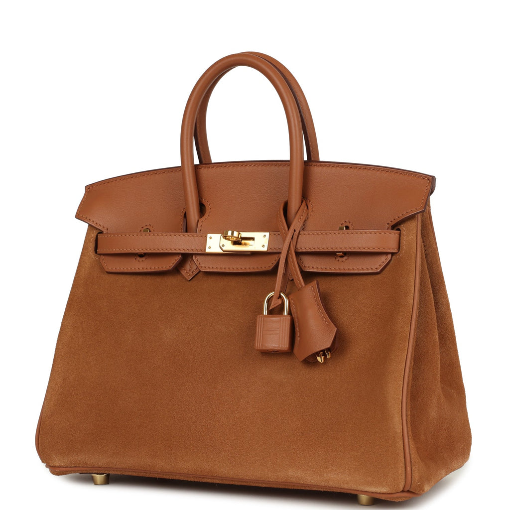 Pre-owned Hermes Birkin 25 Chamois Grizzly and Gold Swift Gold Hardware - Image 6