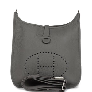 Hermes Evelyne III PM Gris Meyer Clemence Palladium Hardware