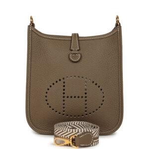 Hermes Evelyne TPM Etoupe Clemence Gold Hardware