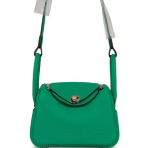 Hermes Mini Lindy Menthe Clemence Palladium Hardware