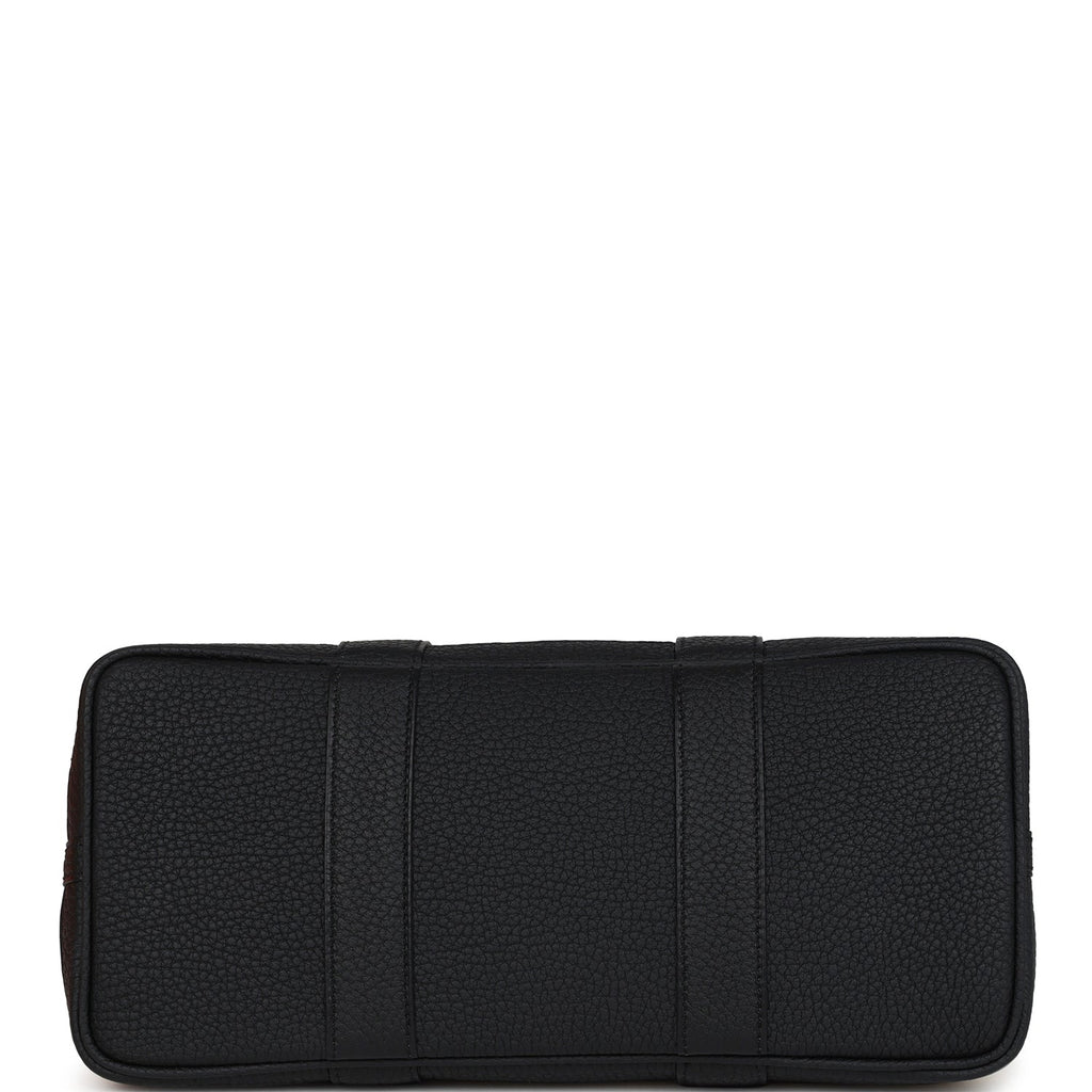 Hermes Garden Party 30 Trench Toile Officier Canvas and Black Negonda Palladium Hardware - Image 7