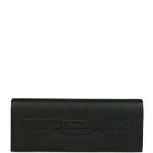 Pre-owned Hermes Shadow Kelly Cut Black Swift