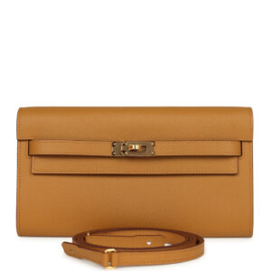 Hermes Kelly Wallet To Go Sesame Epsom Gold Hardware
