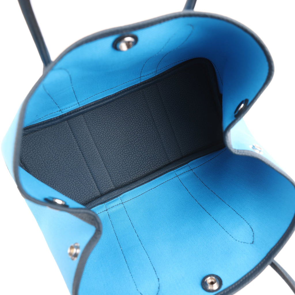 Hermes Garden Party 30 Bleu Riviera Officier Canvas and Bleu de Prusse Negonda Palladium Hardware - Image 8