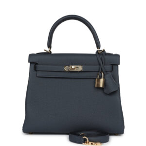 Hermes Kelly Retourne 25 Gris Misty Togo Permabrass Hardware