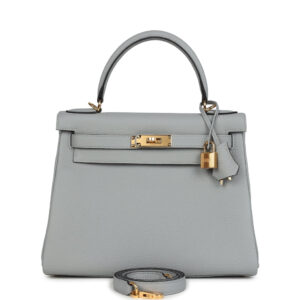 Hermes Kelly Retourne 28 Bleu Glacier Togo Gold Hardware