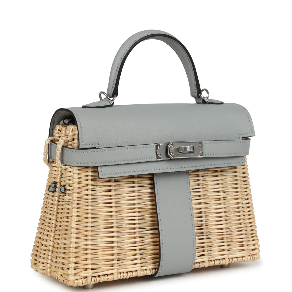 Hermes Mini Picnic Kelly 20 Bleu Glacier Swift Palladium Hardware - Image 3
