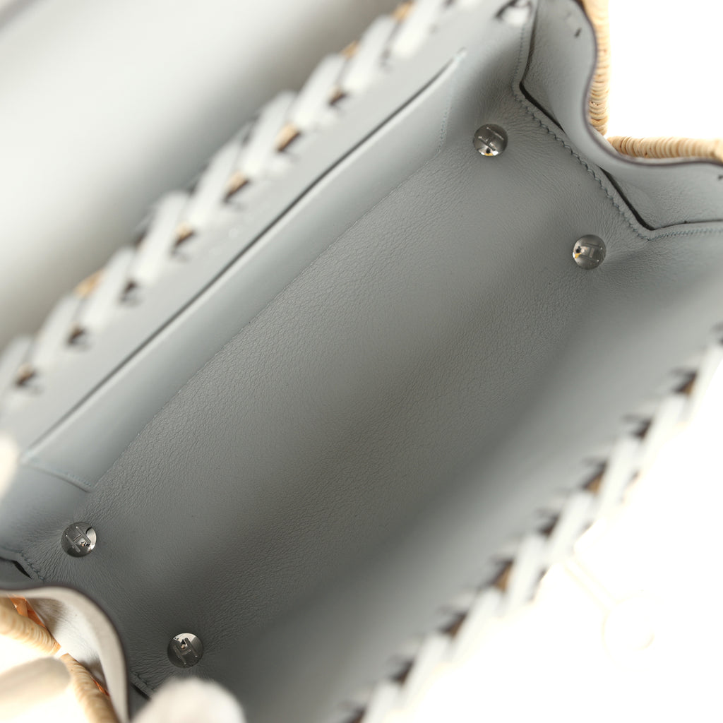 Hermes Mini Picnic Kelly 20 Bleu Glacier Swift Palladium Hardware - Image 9