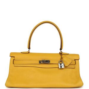 Vintage Hermes Shoulder Kelly JPG 42 Soleil Clemence Palladium Hardware