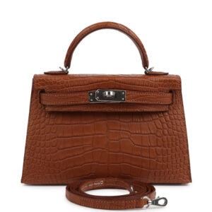 Hermes Kelly Sellier 20 Gold Matte Alligator Palladium Hardware