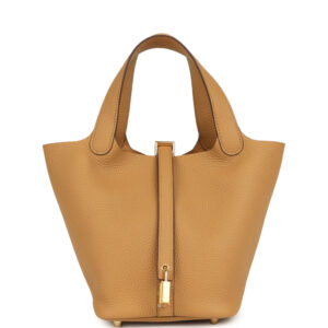 Hermes Picotin Lock 18 Biscuit Clemence Gold Hardware