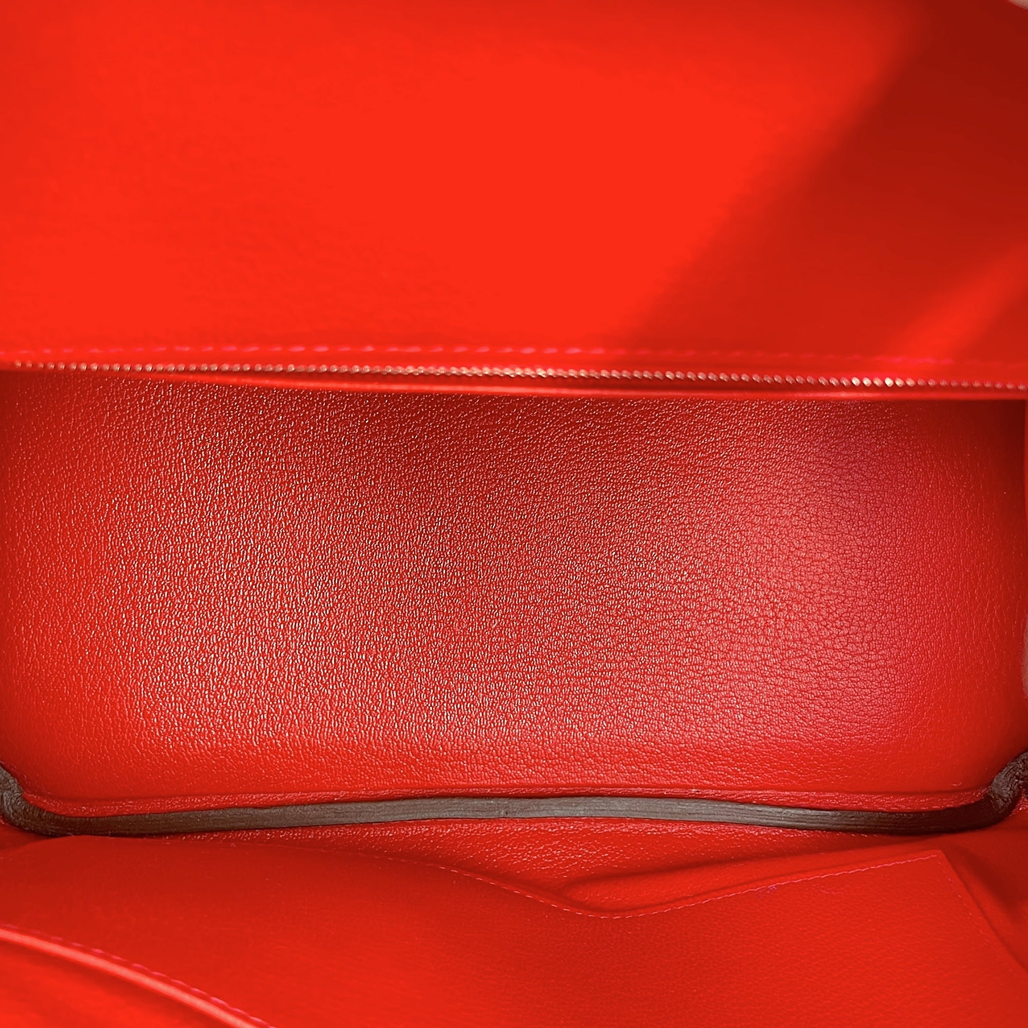 Birkin 30 Geranium in Togo, Silver hardware - Image 7