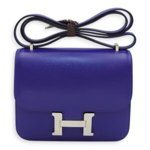 Constance 18 Blue Electric in Tadelakt, Palladium hardware