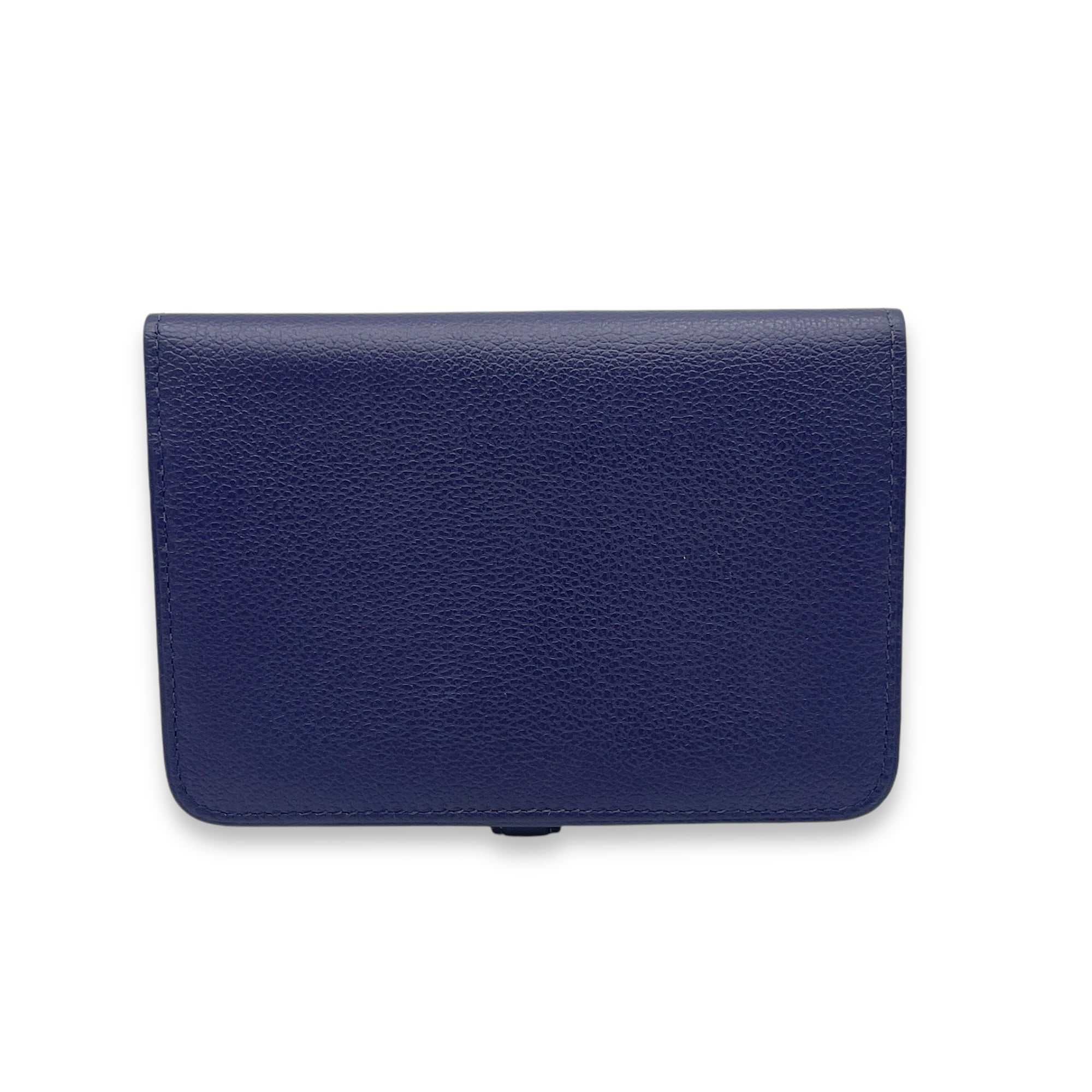 Dogon Compact Bleu Encre in Calfskin, Palladium hardware - Image 3