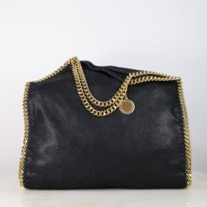 Stella Mccartney Black Falabella Fold Over Bag