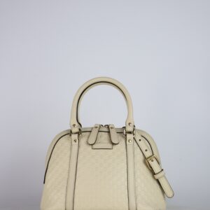 Gucci Off White GG Guccissima Micro Mini Dome Crossbody Bag W/ Strap
