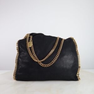 Stella Mccartney Black Falabella 2 Chain Mini Tote Bag