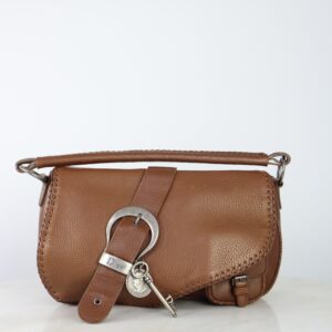 Christian Dior Brown Gaucho Whipstitch Hobo Saddle Bag