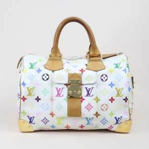Louis Vuitton Multicolor White Monogram Speedy 30 Bag