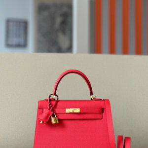 Kelly 25 Epsom Bougainvller (A5) Gold Hardware