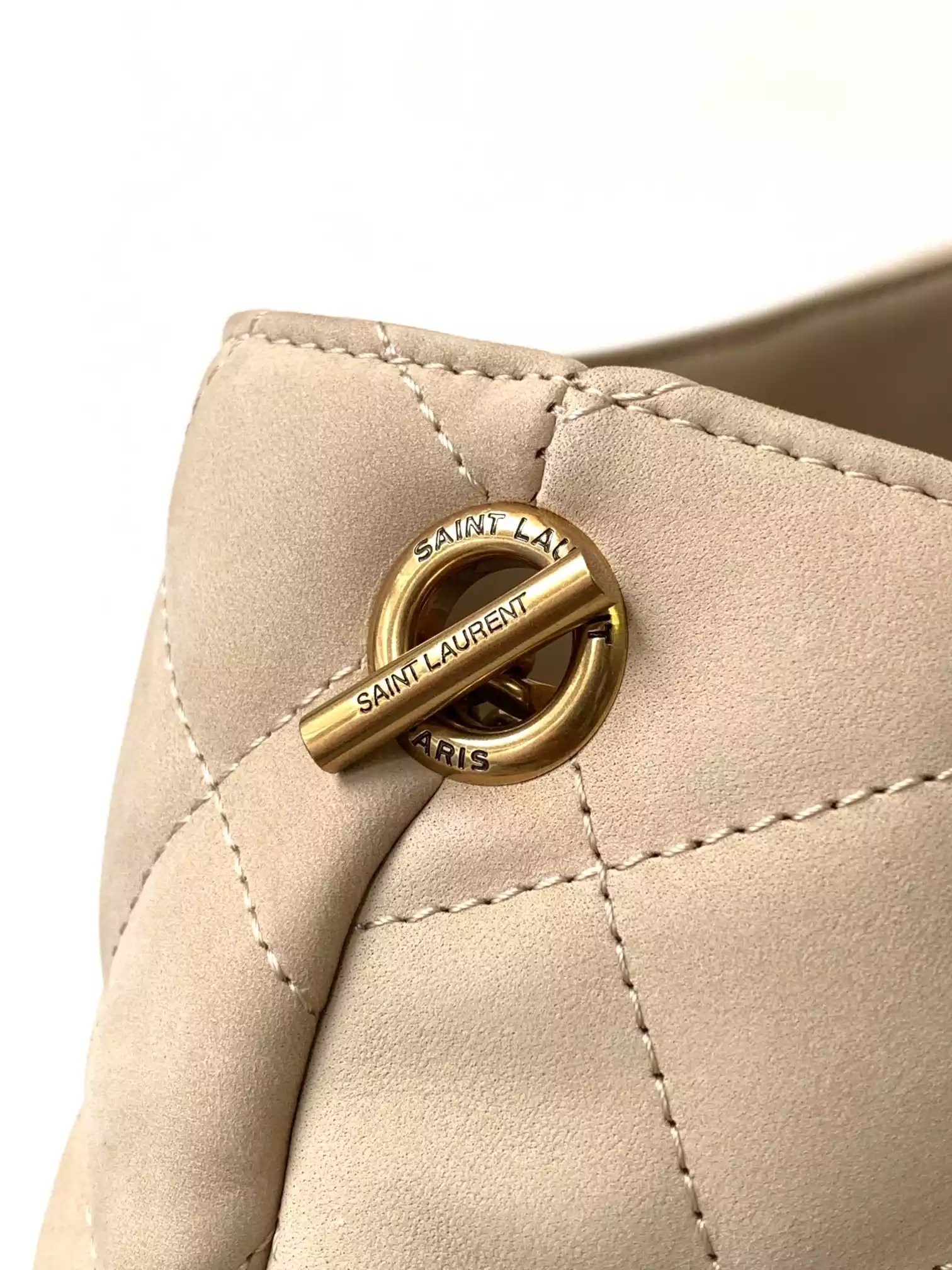 Icare Maxi Shopping Bag in Quilted Nubuck Suede - Image 8