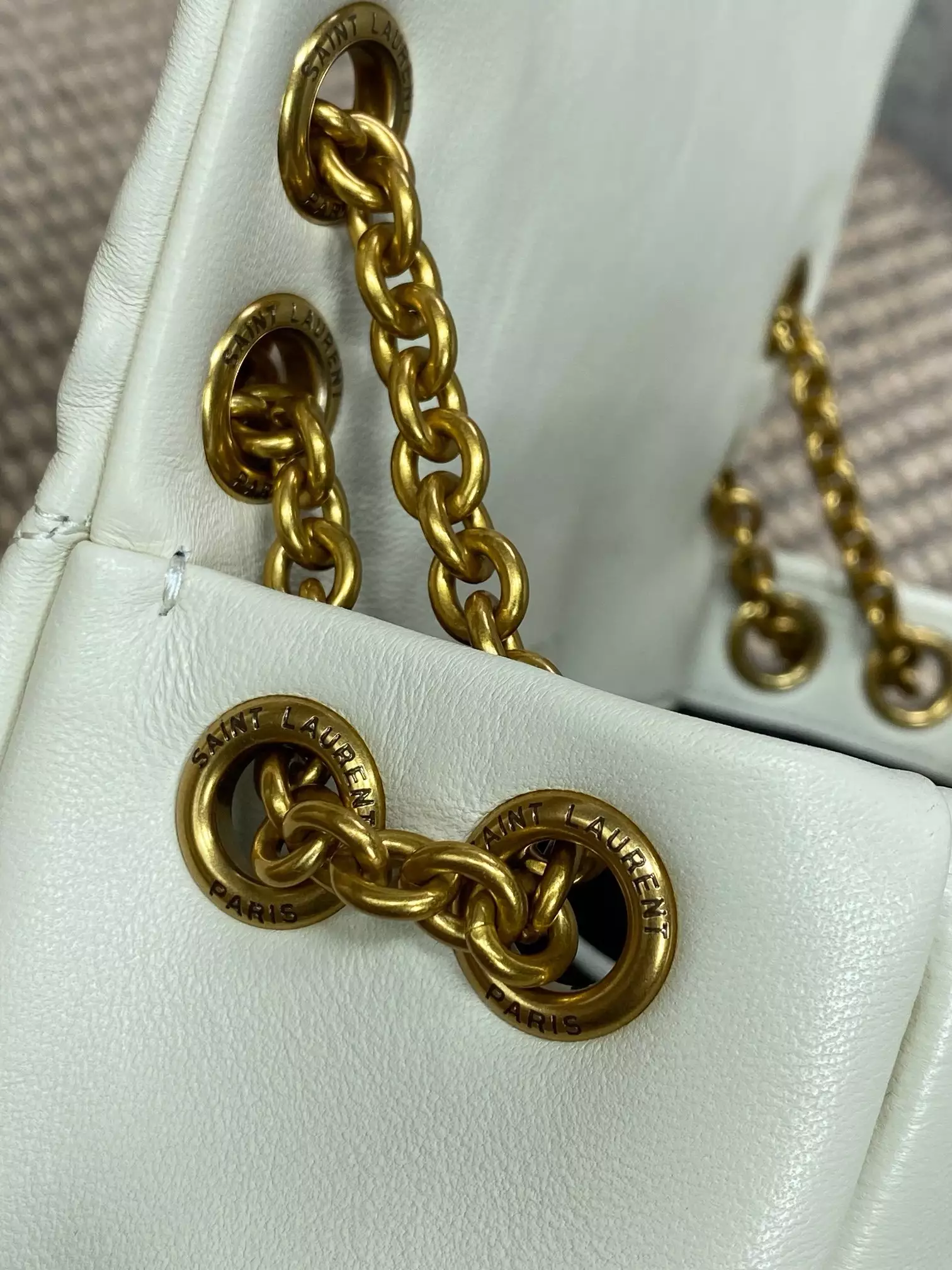 Jamie 4.3 Small in Blanc Vintage Lambskin - YB062 - Repbags.ru - Image 7