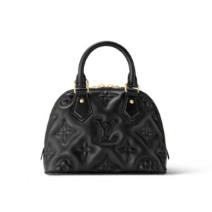 Louis Vuitton Alma BB Black Quilted embroidered smooth