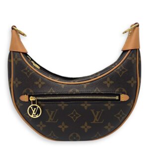 Loop Shoulder Bag Brown in Monogram Coated Canvas, Gold hardware