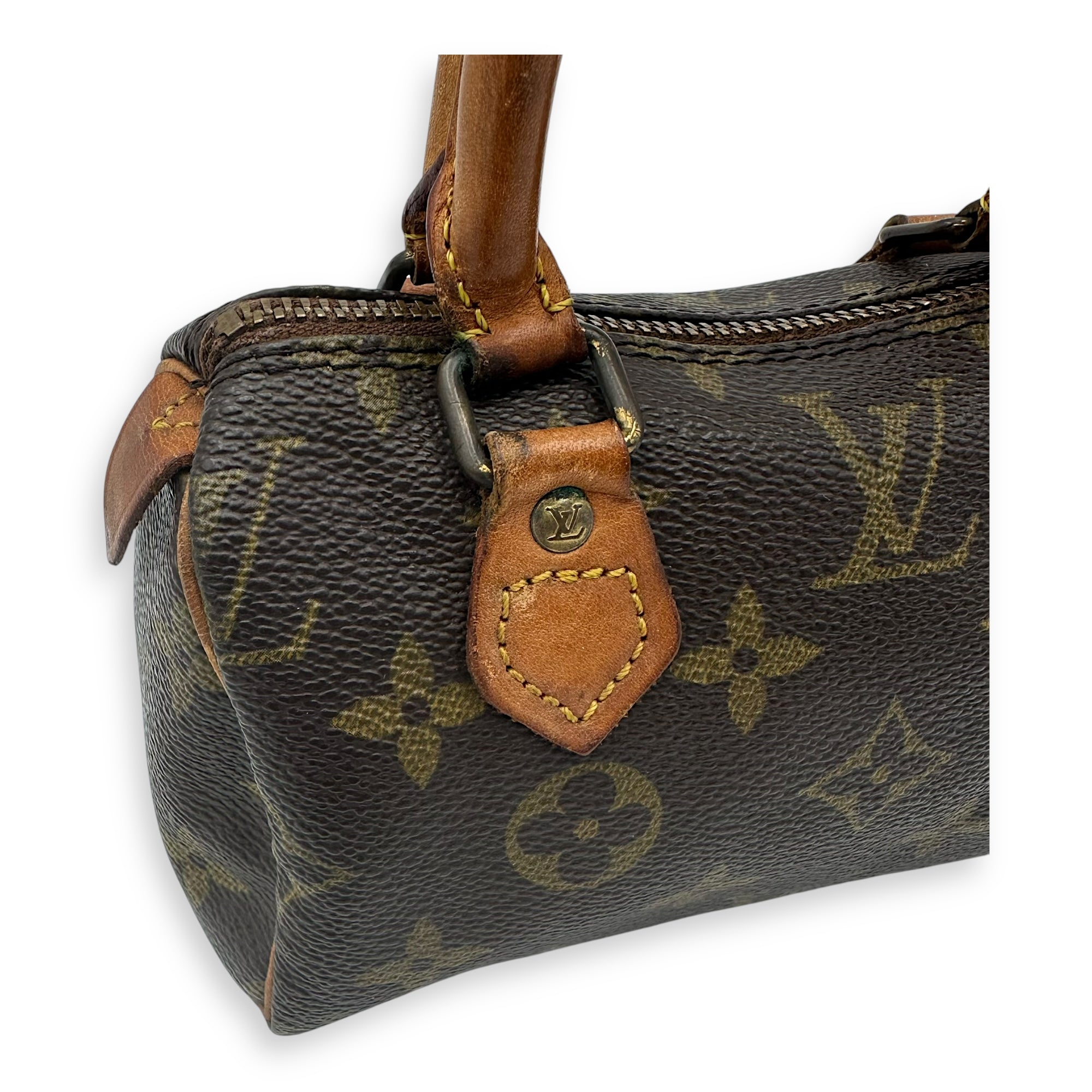 Speedy Top Handle Bag Brown in Monogram Coated Canvas, Gold hardware - Image 11