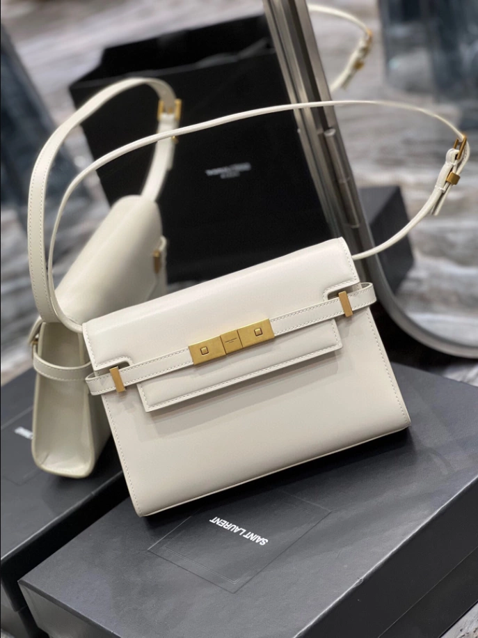 Manhattan Small Shoulder Bag in Box Saint Laurent - Image 3