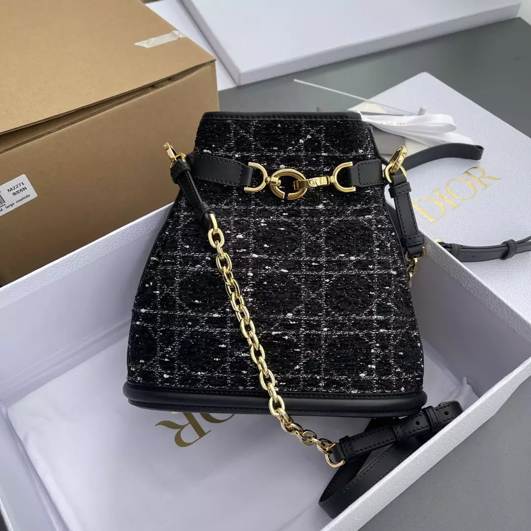 Medium C'est Dior Bag Black Cannage Tweed - Repbags.ru - Image 11