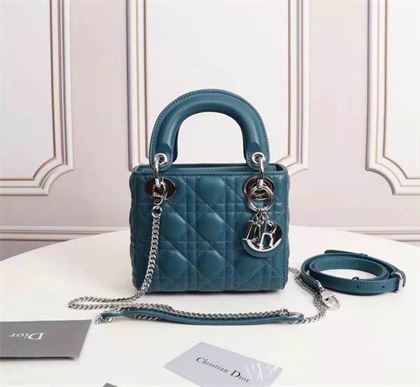 Micro Lady Dior bag Cloud Blue Cannage Lambskin - DB030 - Image 3