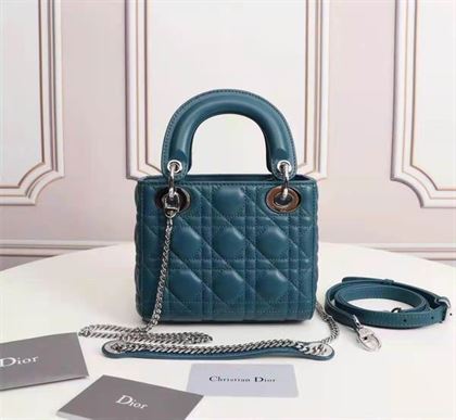 Micro Lady Dior bag Cloud Blue Cannage Lambskin - DB030 - Image 5