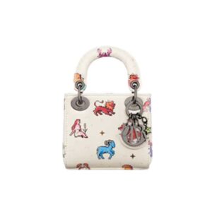 Micro Lady Dior bag Latte Multicolor Zodiac - DB024