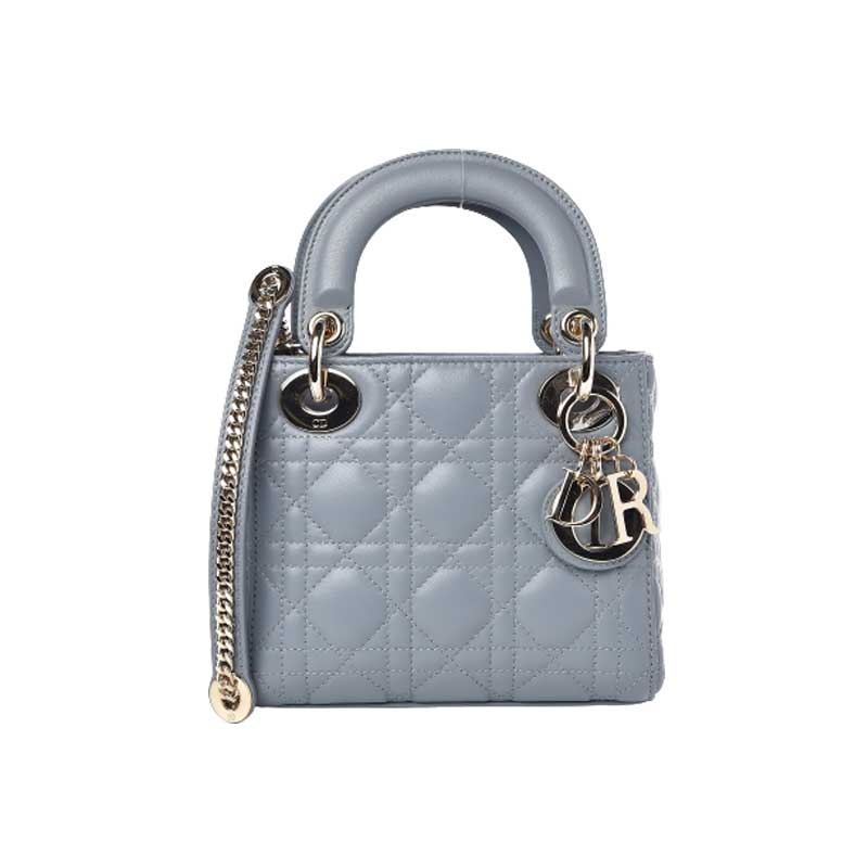 Mini Lady Dior Bag Cloud Blue Lambskin